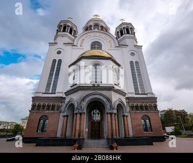 Russisch-orthodoxe Kirche am Blut, Familienschrein Romanow, Jekaterinburg, Sibirien, Russland Stockfoto