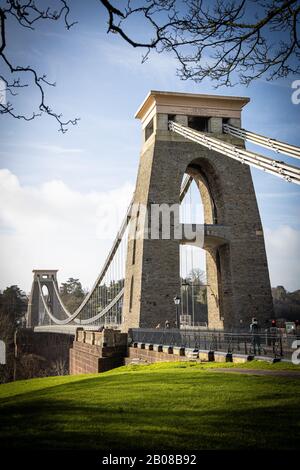 Isambard Kingdom Brunel Clifton Suspension Bridge Bristol UK Stockfoto