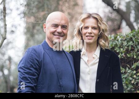 Luca Zingaretti und Sonia Bergamasco Photocall der neuen Episoden der italienischen Belletristik "Il Commissario Montalbano" (Foto von Matteo Nardone/Pacific Press) Stockfoto