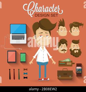 Zeichensatz des Vektors Stock Vektor