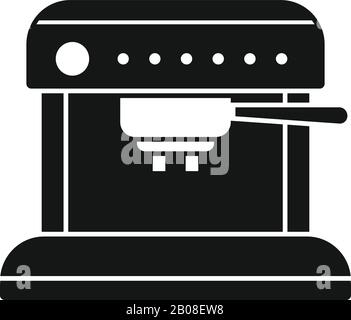 Symbol für die Aeropress-Kaffeemaschine. Einfache Abbildung des Vektorsymbols für die Aeropress-Kaffeemaschine für Web-Design, isoliert auf weißem Hintergrund Stock Vektor