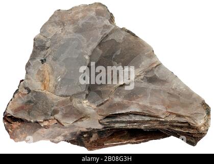 Muscovite Mica Muscovite ist die häufigste Glimmer, die in Graniten, Pegmatiten, Gneisen und Schisten und als kontaktmetamorphes Gestein gefunden wird. Muskovit i. Stockfoto