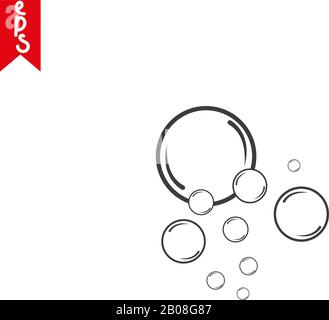Vorlage für Vektorgrafiken mit Seifenblasen-Symbol Stock Vektor