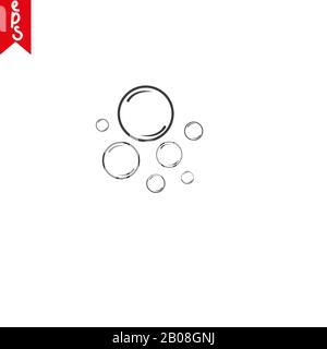 Vorlage für Vektorgrafiken mit Seifenblasen-Symbol Stock Vektor