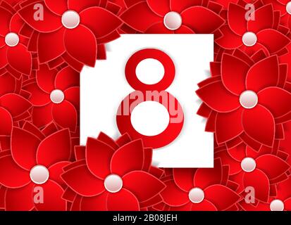 Herzlichen Glückwunsch zum Tag der Frauen Stock Vektor