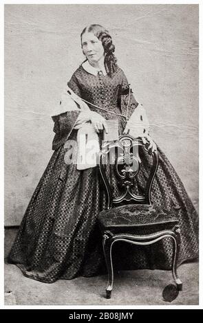 Harriet Beecher Stowe (1811-1896), Romanautor, Abolitionist, Porträtfoto, ca. 1865 Stockfoto