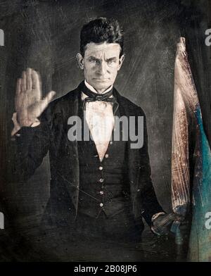 John Brown (1800-1859), Abolitionist, Antisklavereibewegung, Porträtfoto von Augustus Washington, ca. 1846-1848 Stockfoto