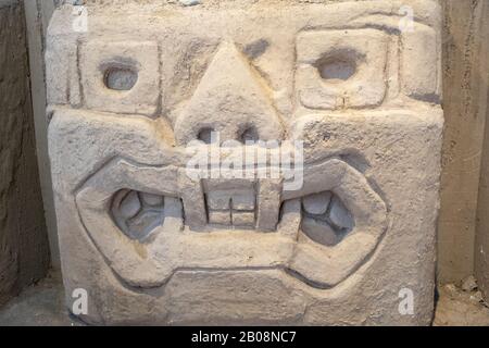 Ausstellungsstück im Chan-Chan-Museum in der Nähe von Trujillo im Norden Perus
