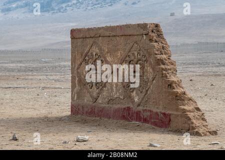 Im Huacas de la Sol y Luna in Moche bei Trujillo, Peru Stockfoto