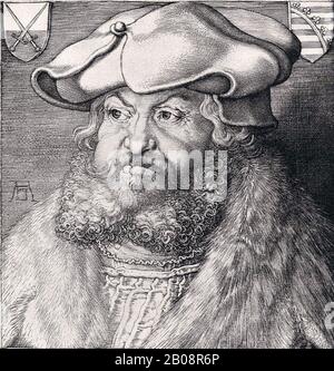 Friedrich III., Kurfürst von Sachsen (1463-1525), auch Friedrich der Weise und Beschützer Martin Luthers genannt. Stockfoto