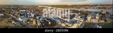 Gironde, Bordeaux, District Flood Basin, Luftbild Stockfoto