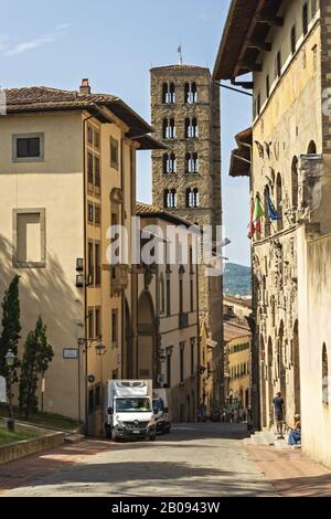 Arezzo Via della torre rossa Stockfoto