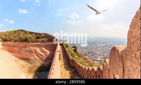 Nahargarh Schritt Gut in das Nahargarh Fort, Jaipur, Rajasthan, Indien Stockfoto