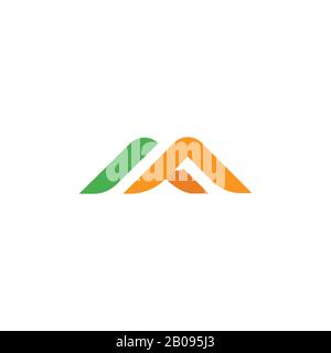 Anfangsbuchstaben mf- oder fm-Logo-Designvorlage Stock Vektor