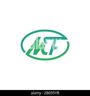 Anfangsbuchstaben mf- oder fm-Logo-Designvorlage Stock Vektor