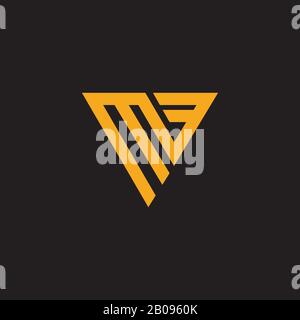Anfangsbuchstaben mf- oder fm-Logo-Designvorlage Stock Vektor