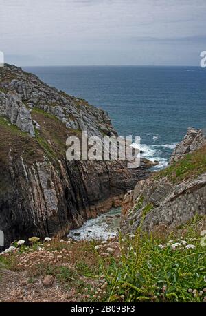 Frankreich, Brittainy, Pen Hir, Musee Memorial, Schlacht am Atlantik, Poite de Pen Hir, Bunker Atlantikschlacht, zweiten Weltkrieg, Atlantikwall, Stockfoto