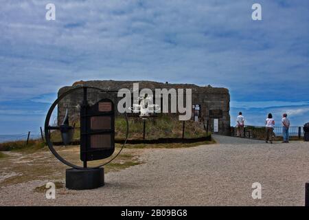 Frankreich, Brittainy, Pen Hir, Musee Memorial, Schlacht am Atlantik, Poite de Pen Hir, Bunker Atlantikschlacht, zweiten Weltkrieg, Atlantikwall, Stockfoto