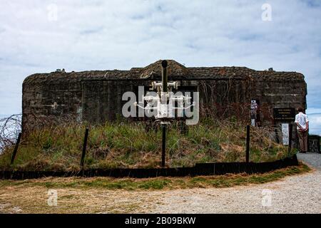 Frankreich, Brittainy, Pen Hir, Musee Memorial, Schlacht am Atlantik, Poite de Pen Hir, Bunker Atlantikschlacht, zweiten Weltkrieg, Atlantikwall, Stockfoto