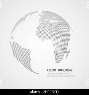 Infografievorlage für Weltkarte mit Internetverbindungen, Karte des Planeten, Abbildung der globalen Grafikkarte Stock Vektor