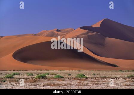 OB IN DER NAMIB-NAUKLUFT, IN SOSSUSVLEI, IN DER SANDDÜNE "BIG DADDY", DER GRÖSSTEN DÜNE DER WELT