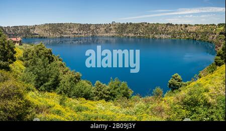 Panorama des Blue Volcanic Lake, Mount Gambier, South Australia 16. Dezember 2019 Stockfoto