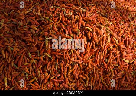 MALI, DJENNE, WOCHENMARKT AUF DEM PLATZ VOR DER MOSCHEE, PAPRIKA Stockfoto