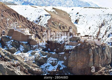 Basgo Gompa ist eine alte Festung und Buddhist Monastery in Bazgo Tal .Ladakh, Jammu und Kaschmir, Indien Stockfoto