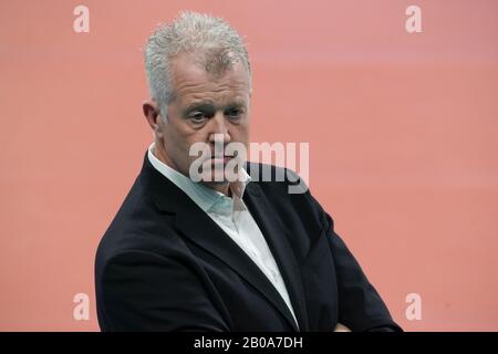 Perugia, Italien. Februar 2020. Heynen Vital (Coach Sir Safety Conad perugia) während Sir Sicoma Monini Perugia vs Projekt Warszawa, Volleybal Champions League Men Championship in Perugia, Italien, 19. Februar 2020 Credit: Independent Photo Agency/Alamy Live News Stockfoto