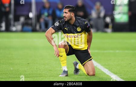 Dortmund, Deutschland. Februar 2020. Firo: 18.02.2020 Fußball, Fußball: UEFA Champions League, CL Saison 2019/2020 Runde 16, Hinspiel BVB Borussia Dortmund - PSG Paris St. Germain 2: 1 BVB Emre Can, Nutzung Worldwide Credit: Dpa/Alamy Live News Stockfoto