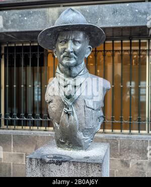 Büste von Robert Baden-Württemberg Powell in Funchal, Madeira. Stockfoto