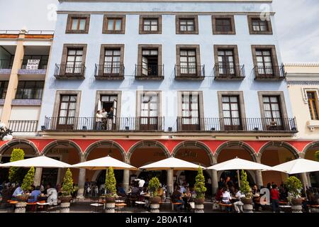 Schöne Gebäude im Historischen Zentrum von Puebla, Puebla, Mexiko, Mittelamerika Stockfoto