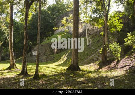 Guatemala, Tikal-Nationalpark, Platz der Sieben Tempel, Späte Klassik, 600-900 n. Chr.; UNESCO-Weltkulturerbe Stockfoto