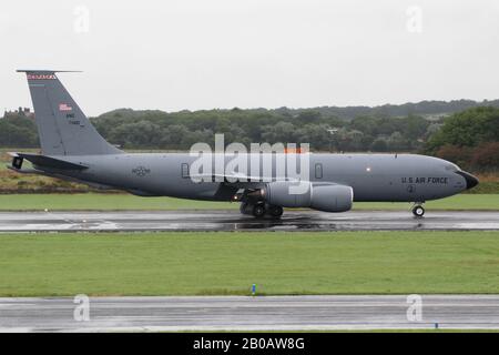 57-1461, eine Boeing KC-135R Stratotanker, die von der United States Air Force betrieben wird, auf dem Prestwick International Airport in Ayrshire Stockfoto