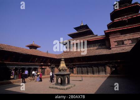 NEPAL, KATHMANDU-TAL, PATAN (UNESCO), DURBAR-PLATZ, KÖNIGSPALAST, INNENHOF Stockfoto