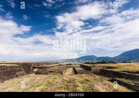 Ballcourt, archäologische Stätte Teotenango, Tal von Toluca, Bundesstaat Mexiko, Mexiko, Mittelamerika Stockfoto