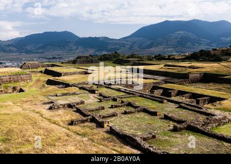 Archäologische Stätte Teotenango, Tal von Toluca, Bundesstaat Mexiko, Mexiko, Mittelamerika Stockfoto