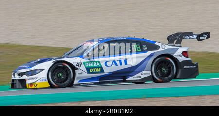 Der schwedische Rennfahrer Joel Eriksson fuhr in seinem BMW M4 Turbo DTM-Auto bei einem Rennen auf der TT-Rennstrecke in Assen, Niederlande. Stockfoto