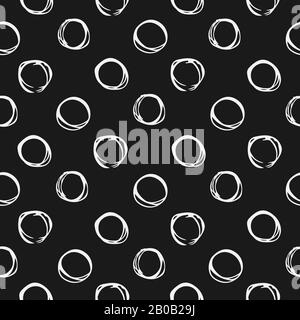 Nahtloses Muster aus handgezogenen Kreisen. Stock Vektor