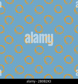 Nahtloses Muster aus handgezogenen Kreisen. Stock Vektor