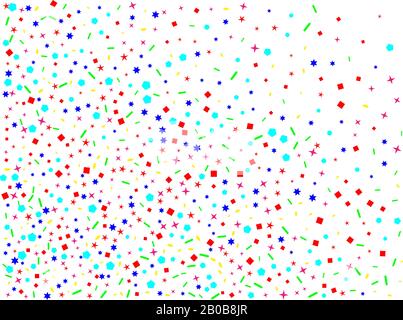 Farbige Hexagone, Sterne, Ovaldekoration. Ein Konfetti mit neuen Hintergründen. Konfetti neuen Hintergrund elegant. Stock Vektor