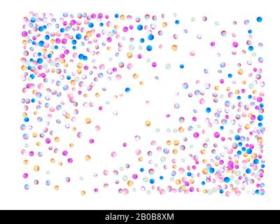 Hintergrund der farbigen Mesh-Kugeln. Konfetti neues Hintergrundlicht. Farbige Konfettihintergründe. Stock Vektor