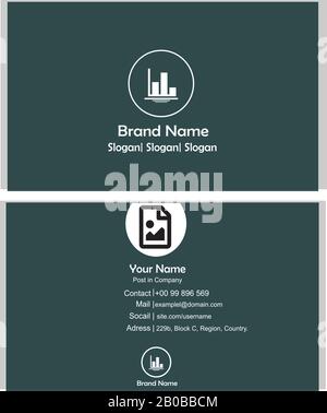 Moderne, einfache Vektorvorlage für das Visitenkartendesign Stock Vektor