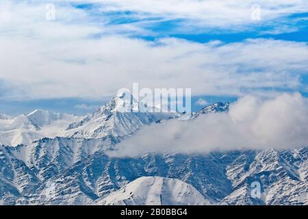 Stok Kangri ist der höchste Berg in der Stok-Reihe des Himalaya im Ladakh. Indien Stockfoto