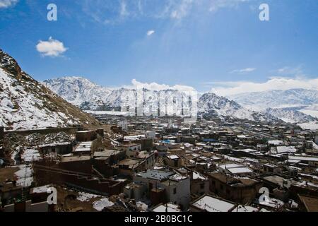 Luftaufnahme in Leh, Himalaya. Ladakh, Indien Stockfoto