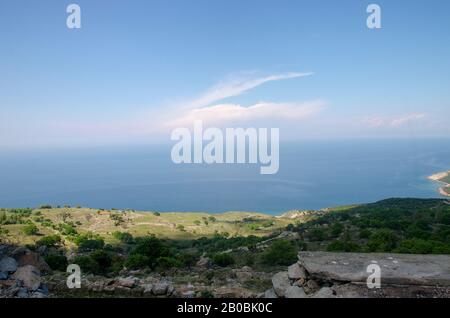 Allgemeine Sicht auf Gokceada Stockfoto