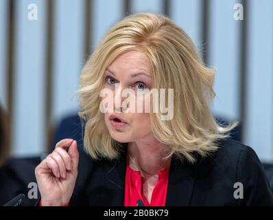 29. Januar 2020, Mecklenburg-Vorpommern, Schwerin: Manuela Schwesig (SPD), die Ministerpräsidentin von Mecklenburg-Vorpommern, im Landtag Mecklenburg-Vorpommern. Foto: Jens Büttner / dpa-Zentralbild / ZB Stockfoto