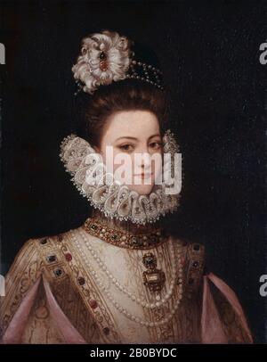 Alonso Sanchez Coello, Porträt einer Dame, n.d., Öl auf Leinwand, 26 1/4 Zoll x 20 1/2 Zoll (66,68 cm x 52,07 cm Stockfoto