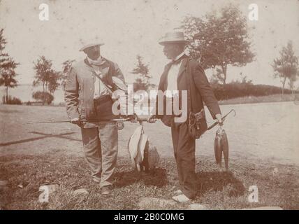 Unbekannter Künstler, Foto: Winslow Homer mit Charles Homer, Jr., Ca. 1900, Foto Stockfoto