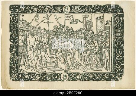 Unbekannter Künstler, Christus, Der Das Kreuz trägt, 1490, Holzschnitt auf Papier, 8 9/16 Zoll X 12 7/8 Zoll (21,7 cm x 32,7 cm.) Stockfoto